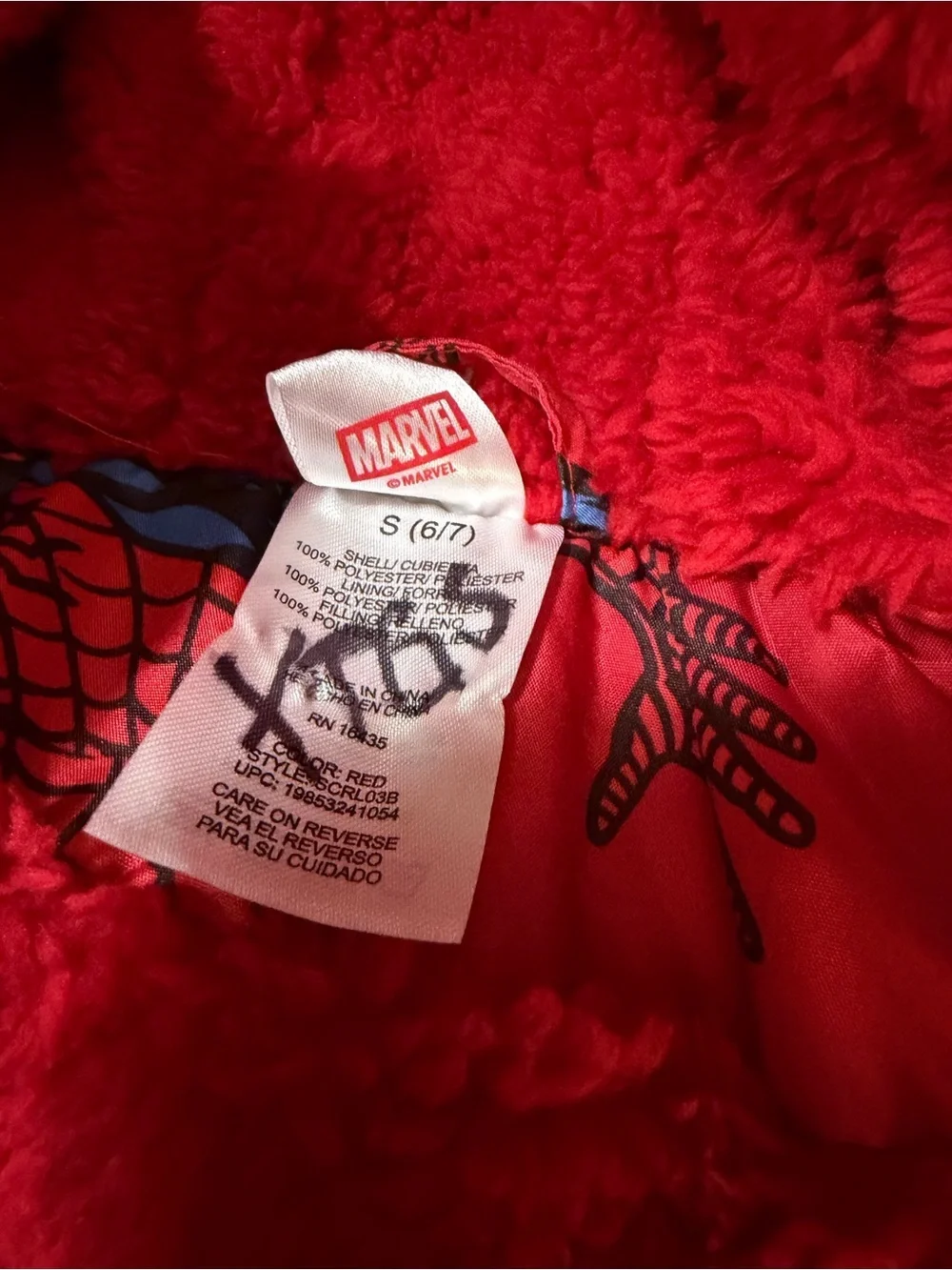 Marvel Spider-Man Red & Blue Puffer Jacket for Kids